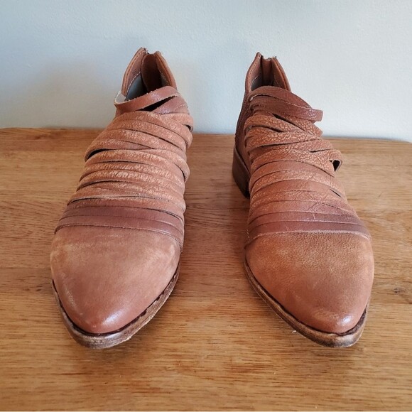 Free People Women's Tan Ankle Leather Shoes Womens Size 36 - Picture 3 of 13